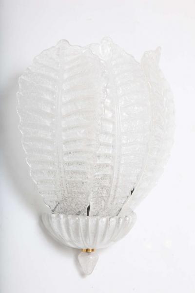 Ercole Barovier Vintage Barovier Three Leaf Sconces