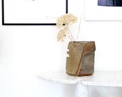 Eric Astoul Eric Astoul French Ceramic Wood Fired Vase La Bore France