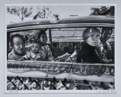 Eric Kroll Photograph of Andy Warhol Keith Haring Kenny Scharf and Family