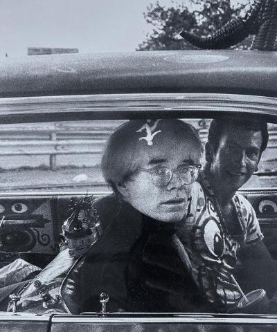 Eric Kroll Photograph of Andy Warhol Keith Haring Kenny Scharf and Family