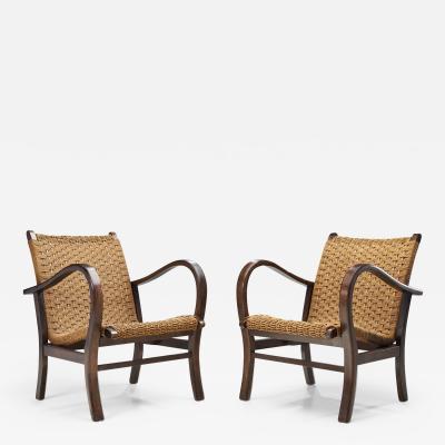 Erich Dieckmann Erich Dieckmann attr Chairs with Steam Bent Beech Wood Frames Germany 1930s