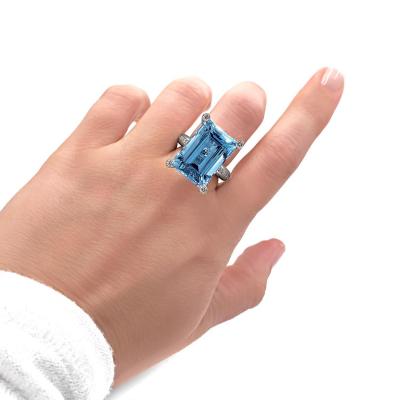 Erich Zimmermann 20 57 carat Brazilian Aquamarine White Diamond Platinum Ring Erich Zimmermann