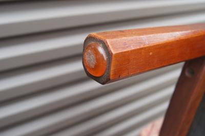 Erik Andersen Teak and Leather Ottoman by Erik Kolling Andersen with Peder Pedersen