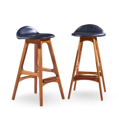 Erik Buch Erik Buch Mid Century Danish Teak Bar Stools Pair