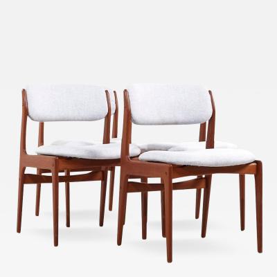 Erik Buch Erik Buch Mid Century Danish Teak Dining Chairs Set of 4