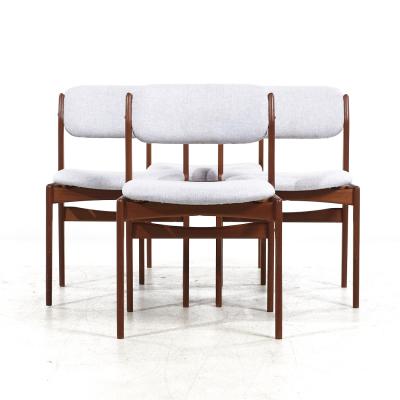Erik Buch Erik Buch Mid Century Danish Teak Dining Chairs Set of 4