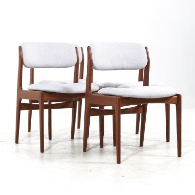 Erik Buch Erik Buch Mid Century Danish Teak Dining Chairs Set of 4