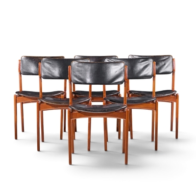 Erik Buch Erik Buch Mid Century Danish Teak Dining Chairs Set of 6