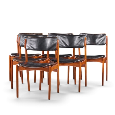 Erik Buch Erik Buch Mid Century Danish Teak Dining Chairs Set of 6