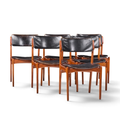 Erik Buch Erik Buch Mid Century Danish Teak Dining Chairs Set of 6