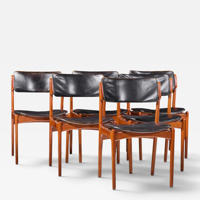 Erik Buch Erik Buch Mid Century Danish Teak Dining Chairs Set of 6