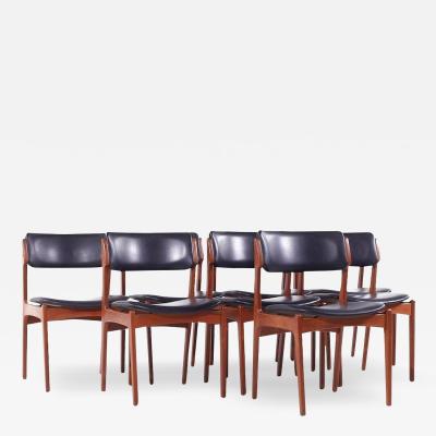 Erik Buch Erik Buch Mid Century Danish Teak Dining Chairs Set of 8