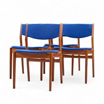 Erik Buch Erik Buch Mid Century Danish Teak Side Dining Chairs Set of 4