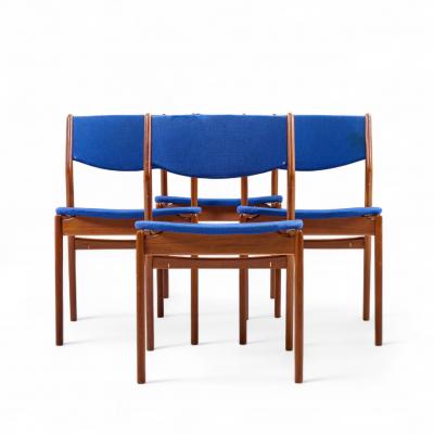 Erik Buch Erik Buch Mid Century Danish Teak Side Dining Chairs Set of 4