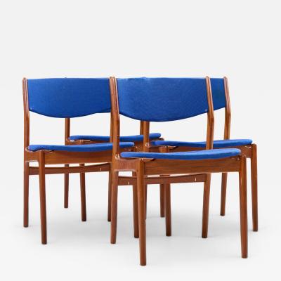 Erik Buch Erik Buch Mid Century Danish Teak Side Dining Chairs Set of 4