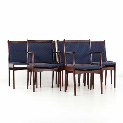 Erik Buch Erik Buch Style Mid Century Rosewood Dining Chairs Set of 8