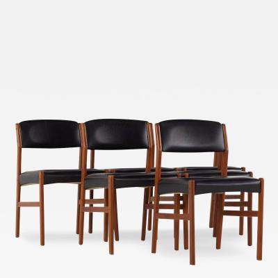 Erik Buch Erik Buch Style Mid Century Teak Dining Chairs Set of 6