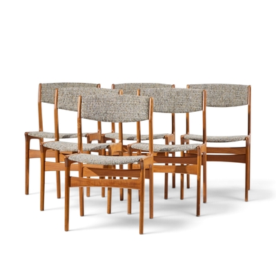 Erik Buch Erik Buch for Anderstrup M belfabrik Danish Teak Dining Chairs Set of 6