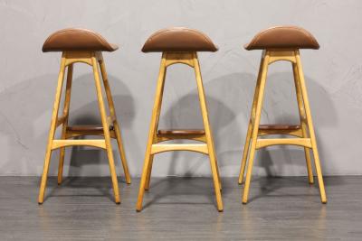 Erik Buch Erik Buck Bar Stools Model OD 61 Produced by O D Mobler in Denmark