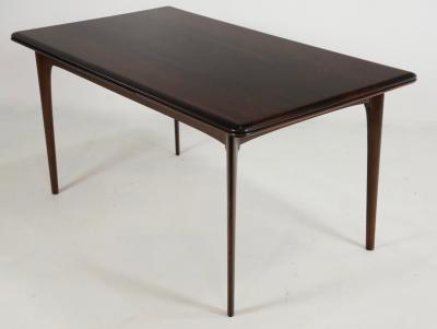 Erik Buck Exceptional Scandinavian Modern Rosewood Draw Leaf Table by Erik Buck