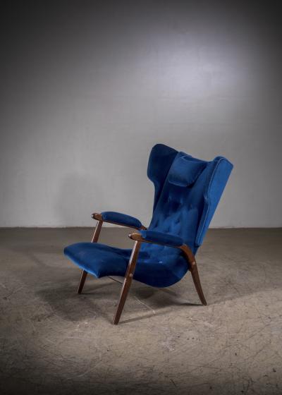 Erik Eks wingback lounge chair