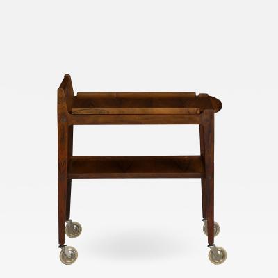 Erik Gustafsson Swedish Mid Century Modern Accent Table Serving Bar Cart by Erik Gustafsson