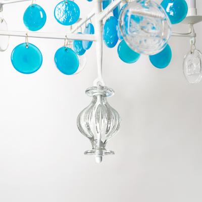 Erik H glund ERIK HOGLUND ELECTRIFIED 8 ARM IRON CRYSTAL CHANDELIER