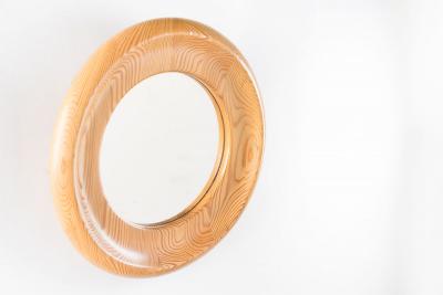 Erik H glund Round Swedish Mirror in Pine by Erik H glund