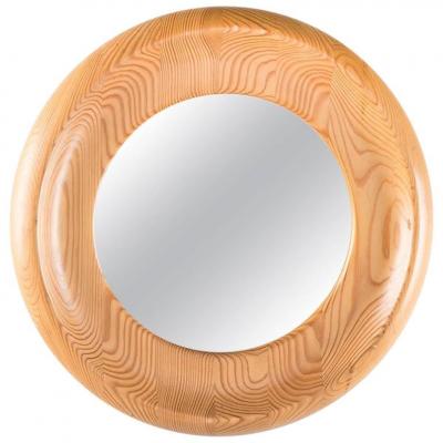 Erik H glund Round Swedish Mirror in Pine by Erik H glund