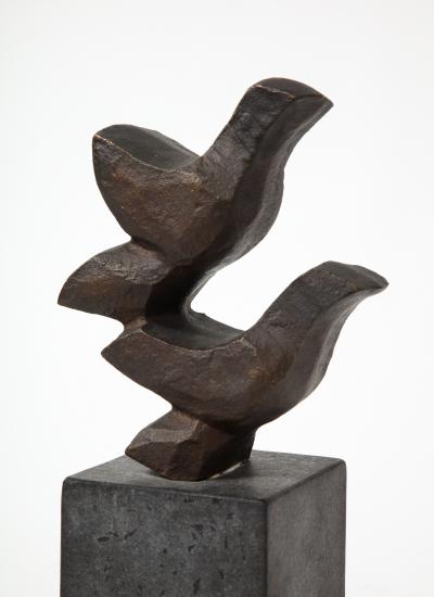 Erik Heide Blackened Bronze Sculpture Flyvende Fugle by Erik Heide Denmark 2003