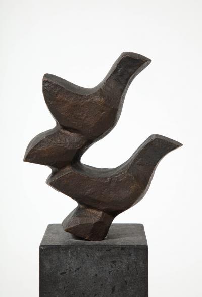 Erik Heide Blackened Bronze Sculpture Flyvende Fugle by Erik Heide Denmark 2003