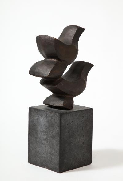 Erik Heide Blackened Bronze Sculpture Flyvende Fugle by Erik Heide Denmark 2003