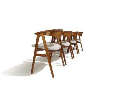 Erik Kirkegaard Erik Kirkegaard Danish Teak Dining Chairs 4 Available