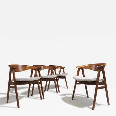 Erik Kirkegaard Erik Kirkegaard Danish Teak Dining Chairs 4 Available