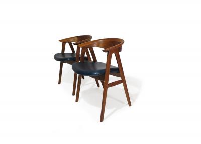Erik Kirkegaard Pair of Restored Danish Teak Armchairs by Erik Kirkegaard