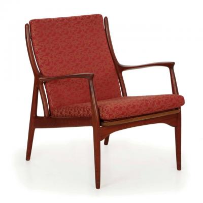 Erik Kollig Andersen Andersen Pedersen for Horsnaes Danish Sculpted Teak Arm Chair