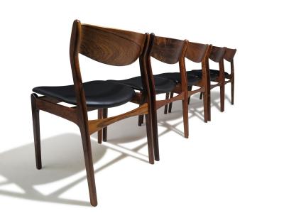 Erik Ole J rgensen Ten 10 Mid 20th Century Brazilian Rosewood PE Jorgensen Danish Dining Chairs