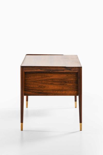 Erik Riisager Hansen Mid Century Desk in Brass Rosewood by Erik Riisager Hansen 1950s
