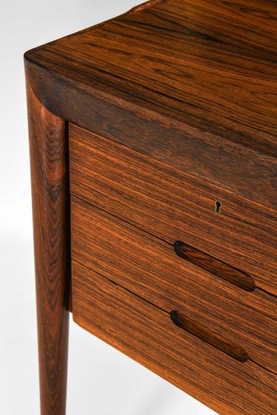 Erik Riisager Hansen Mid Century Desk in Brass Rosewood by Erik Riisager Hansen 1950s