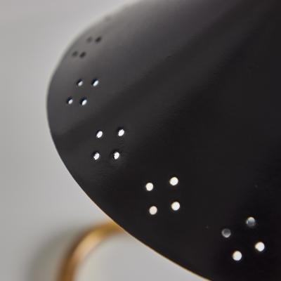 Erik W rn Pair of 1950s Erik Warna GK14 Black and Brass Perforated Shade Table Lamps