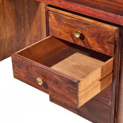 Erik W rts Erik Worts Erik Worts Style Mid Century Danish Rosewood and Brass Executive Desk