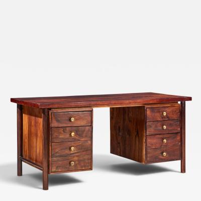 Erik W rts Erik Worts Erik Worts Style Mid Century Danish Rosewood and Brass Executive Desk