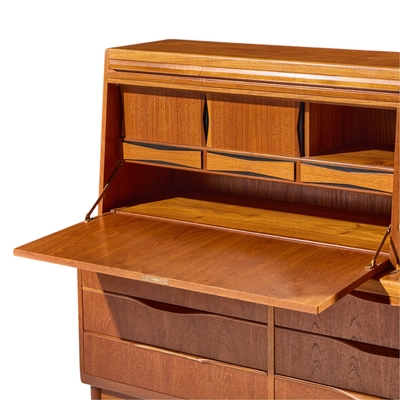 Erling Torvits Erling Torvits Mid Century Danish Teak Secretary Desk