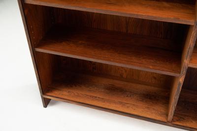 Erling Torvits Erling Torvits Veneered Exotic Wood Bookcase for Klim M belfabrik Denmark 1960s