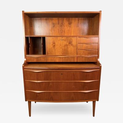 Erling Torvits Vintage Danish Mid Century Teak Secretary Desk Attributed to Erling Torvits