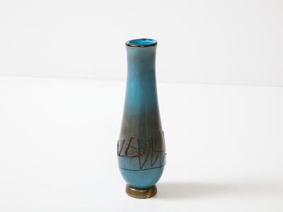 Ermanno Nason Hand Blown Murano Glass Vase by Ermanno Nason for Cenedese