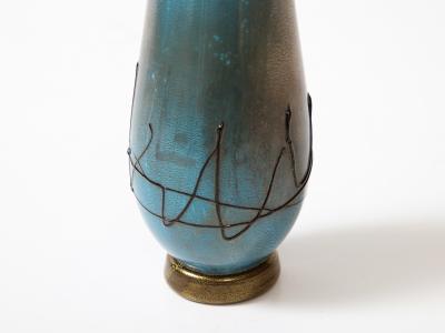 Ermanno Nason Hand Blown Murano Glass Vase by Ermanno Nason for Cenedese
