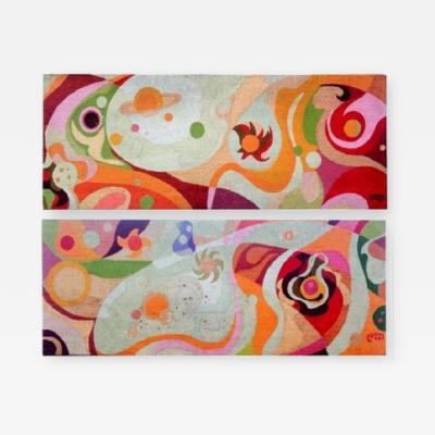 Erminio Lozzi Two large tapestries by Erminio Lozzi 1970s period