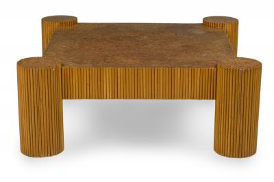 Ernest C Masi American Mid Century Bamboo Coffee Table