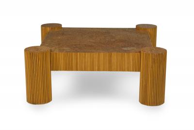 Ernest C Masi American Mid Century Bamboo Coffee Table